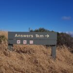 sign showing answers ahead